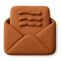 waitlist icon letter made of clay